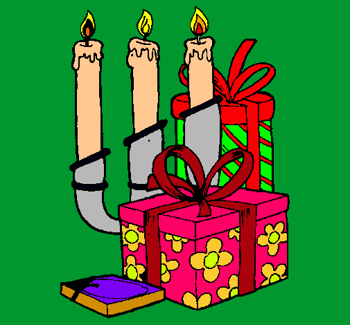 Candelabro y regalos