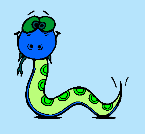 Dibujo Serpiente 3 pintado por dieguii