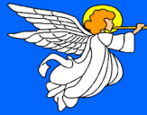 Dibujo Ángel con grandes alas pintado por jame