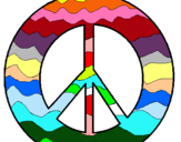 Dibujo Símbolo de la paz pintado por dorel