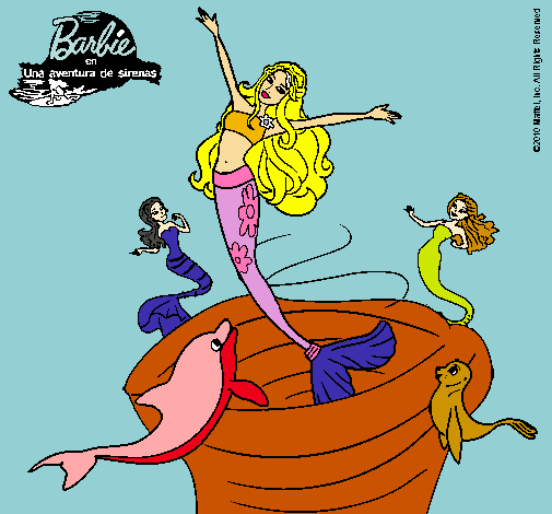 Barbie sirena contenta