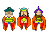 Dibujo Los Reyes Magos 4 pintado por coletas