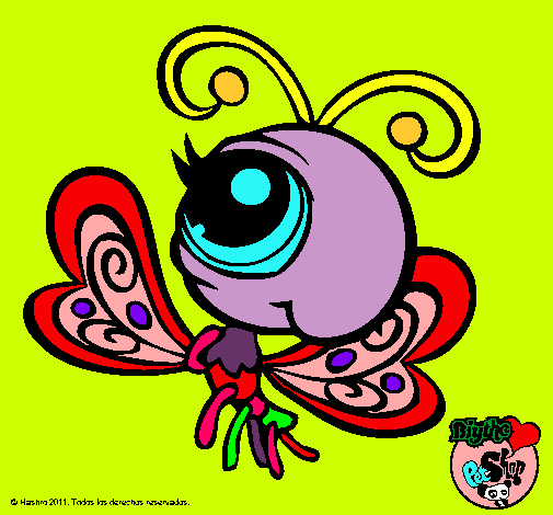 Dibujo Mariposa Littlest Pet Shop 2 pintado por Yanii