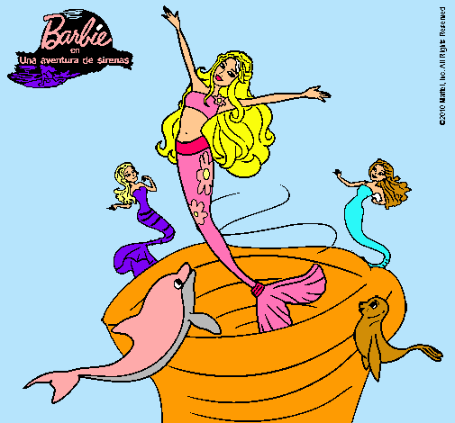 Barbie sirena contenta