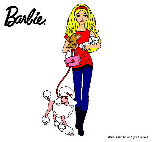 Barbie con sus mascotas