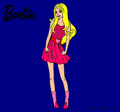 Dibujo Barbie veraniega pintado por omarsitis