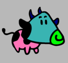 Dibujo Vaca con cabeza triangular pintado por IRAIDE_7