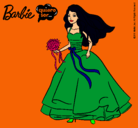 Dibujo Barbie vestida de novia pintado por Ruggero