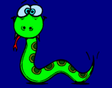 Dibujo Serpiente 3 pintado por pixel