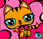 Dibujo Gatito Littlest Pet Shop pintado por Lobo2000