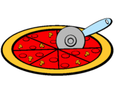 Dibujo Pizza pintado por yinn