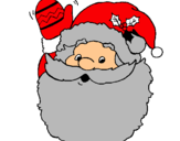 Dibujo Papa Noel saludando pintado por fifitt