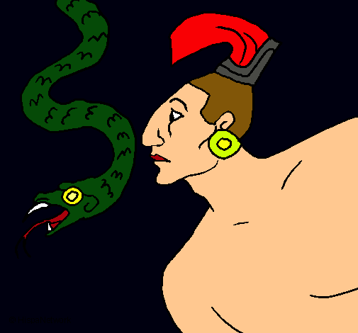 Serpiente y guerrero