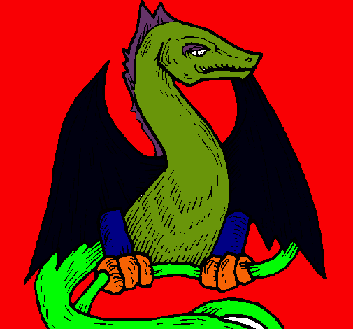 Dibujo Dragón pintado por kittimaria