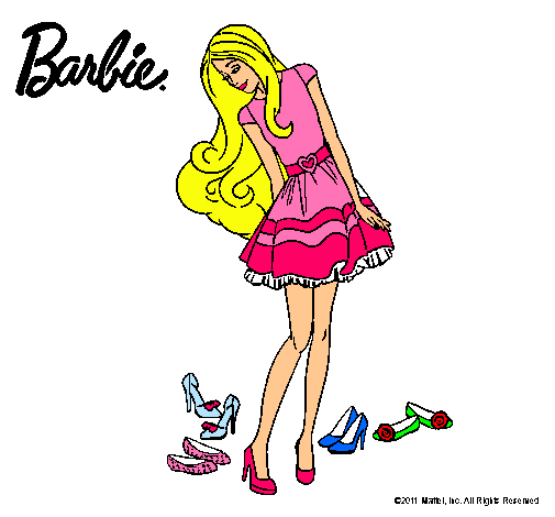 Barbie y su colección de zapatos