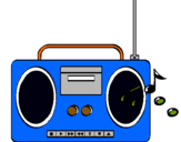 Dibujo Radio cassette 2 pintado por balo