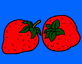 Dibujo fresas pintado por CHUMANEL