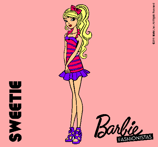 Dibujo Barbie Fashionista 6 pintado por chccalita