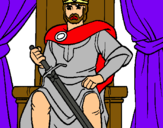Dibujo Caballero rey pintado por uwilson