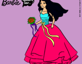 Dibujo Barbie vestida de novia pintado por vfxc 