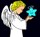 Dibujo Ángel y estrella pintado por Fernandyta