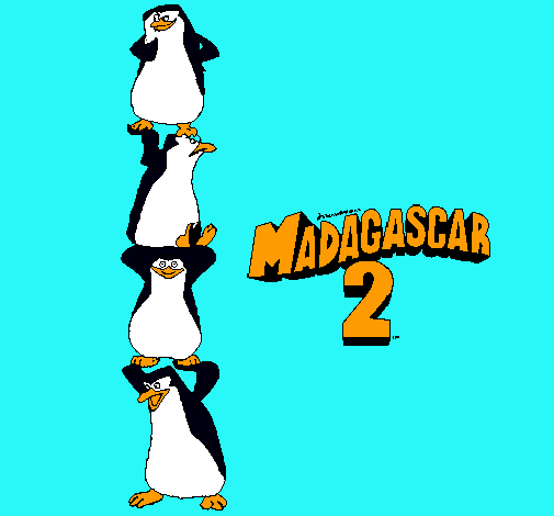 Dibujo Madagascar 2 Pingüinos pintado por carlivchia