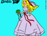 Dibujo Barbie vestida de novia pintado por ahjlounawer