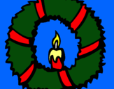 Dibujo Corona de navidad II pintado por ismae
