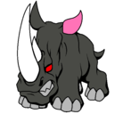 Dibujo Rinoceronte II pintado por pichocheron