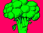 Dibujo Brócoli pintado por polos