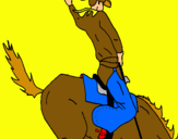 Dibujo Vaquero en caballo pintado por lili1235665