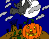 Dibujo Paisaje de Halloween pintado por eliwiiis