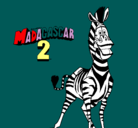 Dibujo Madagascar 2 Marty pintado por guerita5