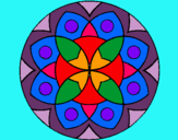 Dibujo Mandala 13 pintado por pala1