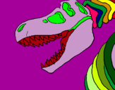 Dibujo Esqueleto tiranosaurio rex pintado por arleth544