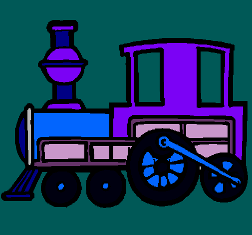 Dibujo Tren pintado por blum