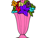 Dibujo Jarrón de flores pintado por vaya