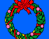 Dibujo Corona de navidad pintado por maria10