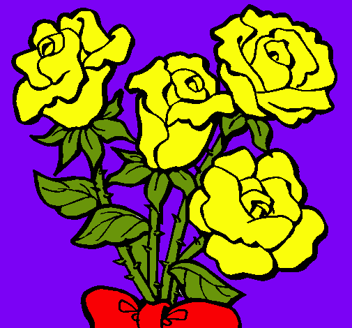 Dibujo Ramo de rosas pintado por sofiarico