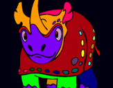 Dibujo Rinoceronte pintado por JUEFU