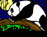 Dibujo Oso panda comiendo pintado por WUINIPU