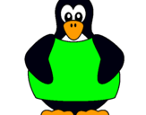 Dibujo Pingüino pintado por poto