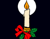 Dibujo Vela de navidad pintado por cnec
