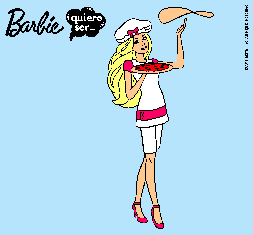Dibujo Barbie cocinera pintado por aslin