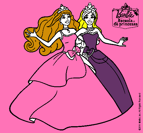 Barbie y su amiga súper felices