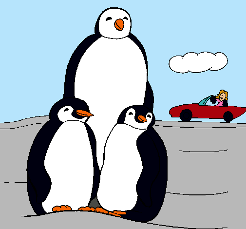 Dibujo Familia pingüino pintado por pala1