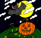 Dibujo Paisaje de Halloween pintado por pamelocha
