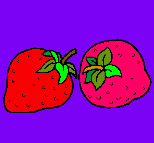 Dibujo fresas pintado por milgen