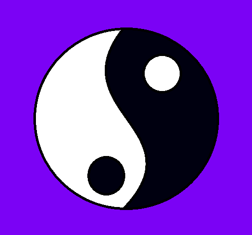 Dibujo Yin y yang pintado por chiclebomb