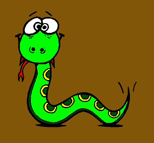 Dibujo Serpiente 3 pintado por chiclebomb